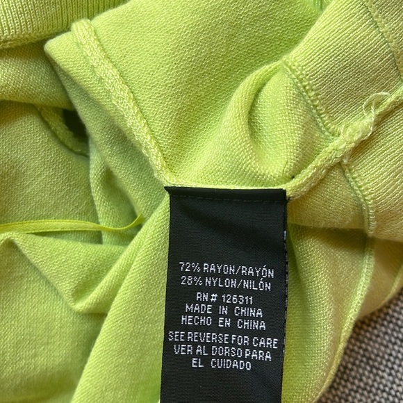 Y2K Ruffle Cardigan In Shade Lime Green, Circa 2007 Size: XL - Picture 13 of 16